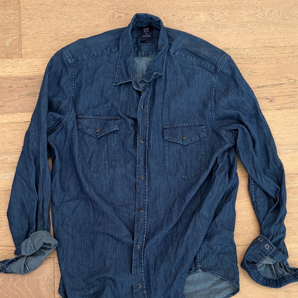 GAP Indigo Denim Button-Down Shirt